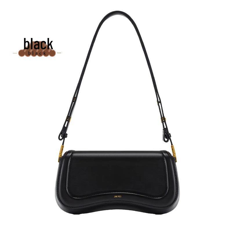 

JWPEI Women s Pudding Baguette Handbag - Adjustable Shoulder Crossbody Niche Design чорний