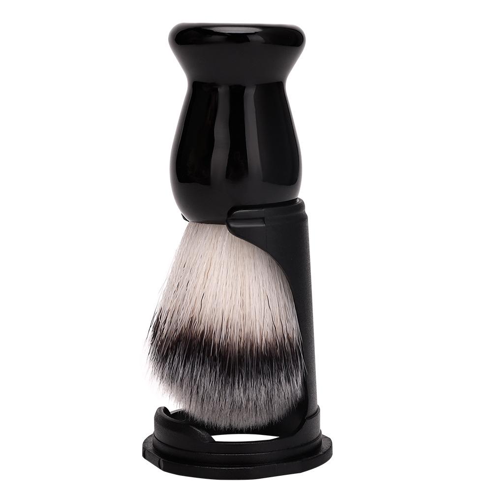 Men's Shaving Set: Large Plastic Bowl with Brush for Beard Cleaning.