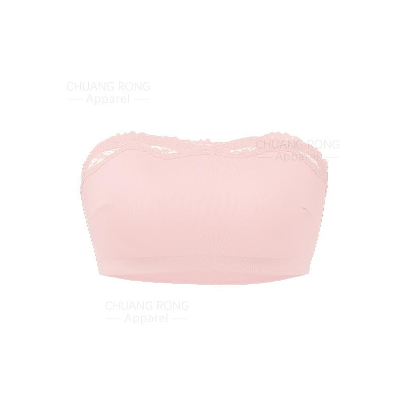 

Sexy lace strapless tube top non-slip women s ultra-thin cup chest-wrapped thin breathable women s bra without steel ring XL