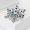 Fashion Rhinestone Snowflake Brooches for Women Clothing Coat Jewelry Accessories Gifts