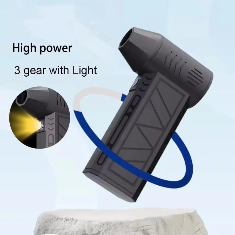 2026 Novo Mini Ventilador Turbo a Jato de 130000 RPM Limpador de Ar Elétrico Velocidade do Vento Ajustável Soprador Turbo Violento Recarregável com Luz Limpeza de Carro