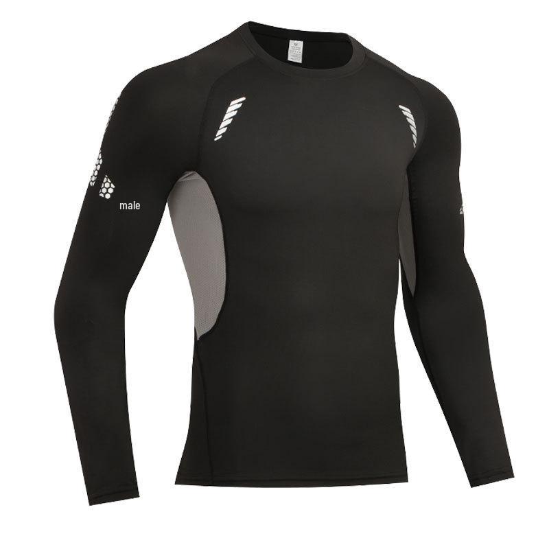 Men's Quick-Dry Long Sleeve Sports Shirt: Basketball, Running, Cycling, Fitness Wear, High Elastic & Breathable.