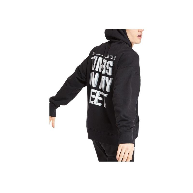 Timberland Letter Print Loose Sports Hoodie Men Hoodies Black A28MP-001