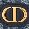 Dior 30 Montaigne CD Metal Logo Jacquard Canvas And Jacquard Denim Card Holder Women Card Holder Blue S2152UDCE-M49E