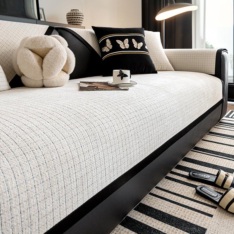 Chenille Non-Slip Sofa Cover Universal All Season Couch Cover Towel Sofa Protective Mats for Living Room Decoration Sofa Cushion