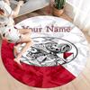 Ajax Fan Gear Custom Name Round Area Rug Carpet Rug For Living Room Bedroom Sofa Playroom Decor Nonslip Floor Mat