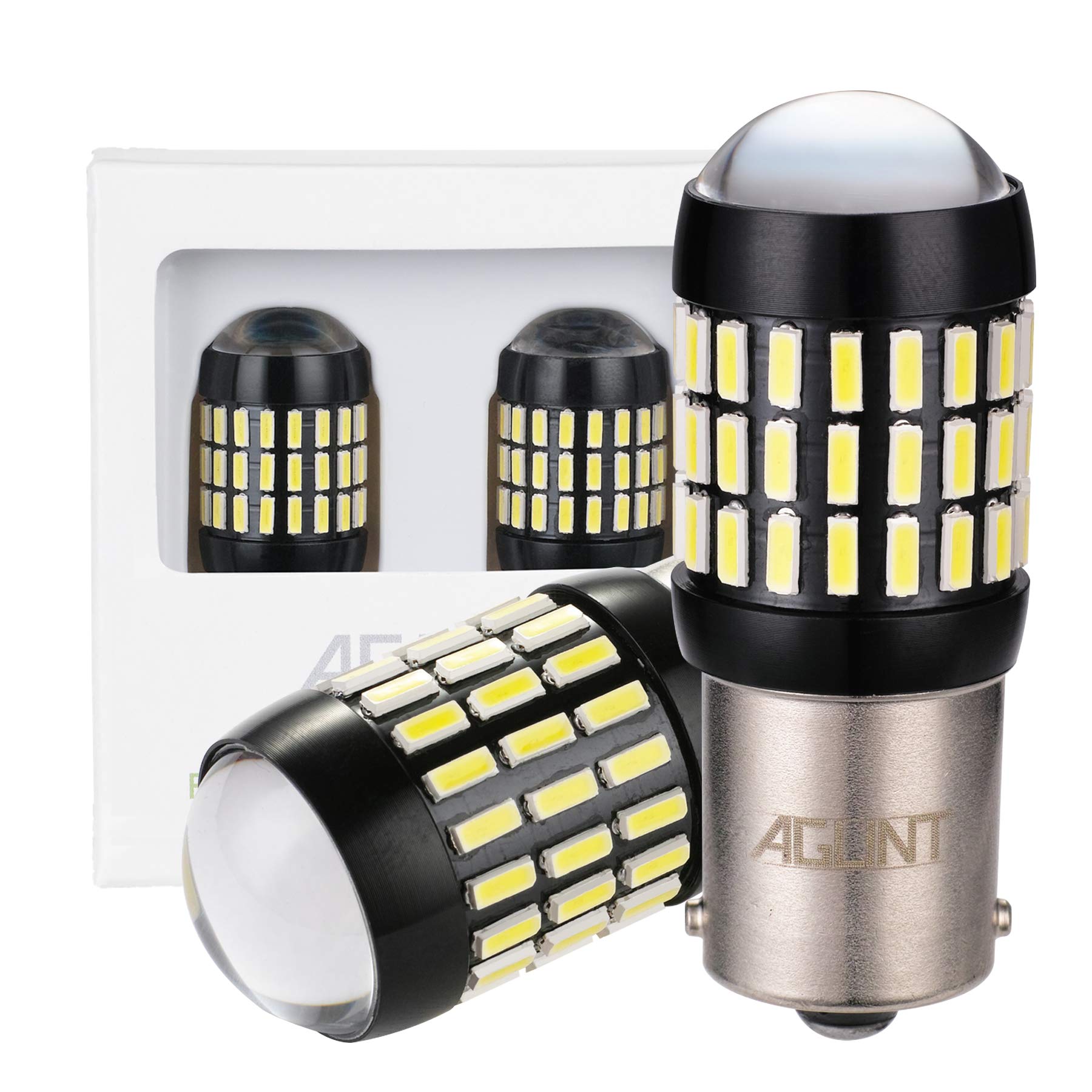 

AGLINT S25 Одинарная лампа заднего фонаря, белая, 1156 P21W BA15S G18, общего назначения, совместимая с напряжением 12–24 В, неполярная, 1200 люмен, сверхяркая, новейшая, 4014SMD 6