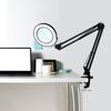 Neoglint Clamp-on Table Lamp with 5x Magnifier Swing Arm Dimmable LEDs Desk Light Touch Control 5 Color Temperature 5 Brightness