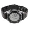 Men Digital Watch Multifunctional 50m Waterproof Depth LED Night Light Men Wrist Watch Black