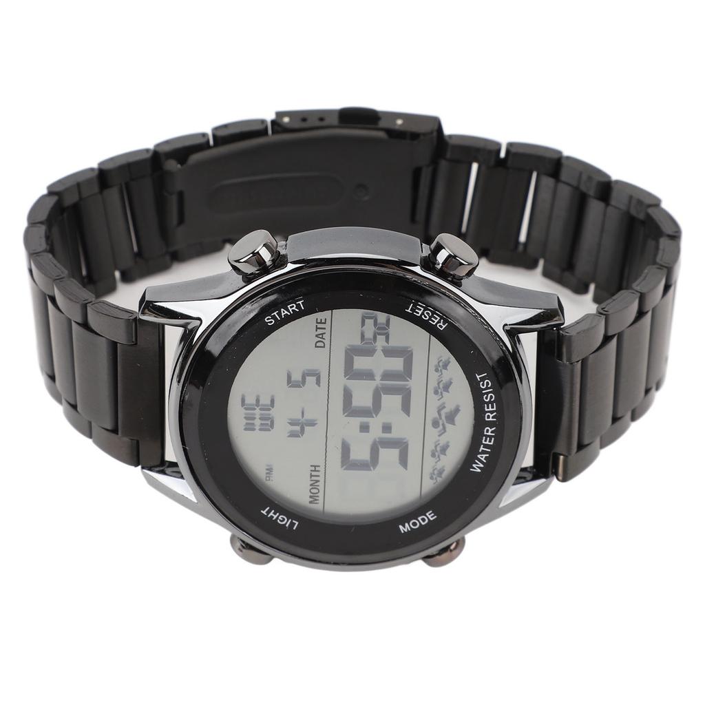 Men Digital Watch Multifunctional 50m Waterproof Depth LED Night Light Men Wrist Watch Black