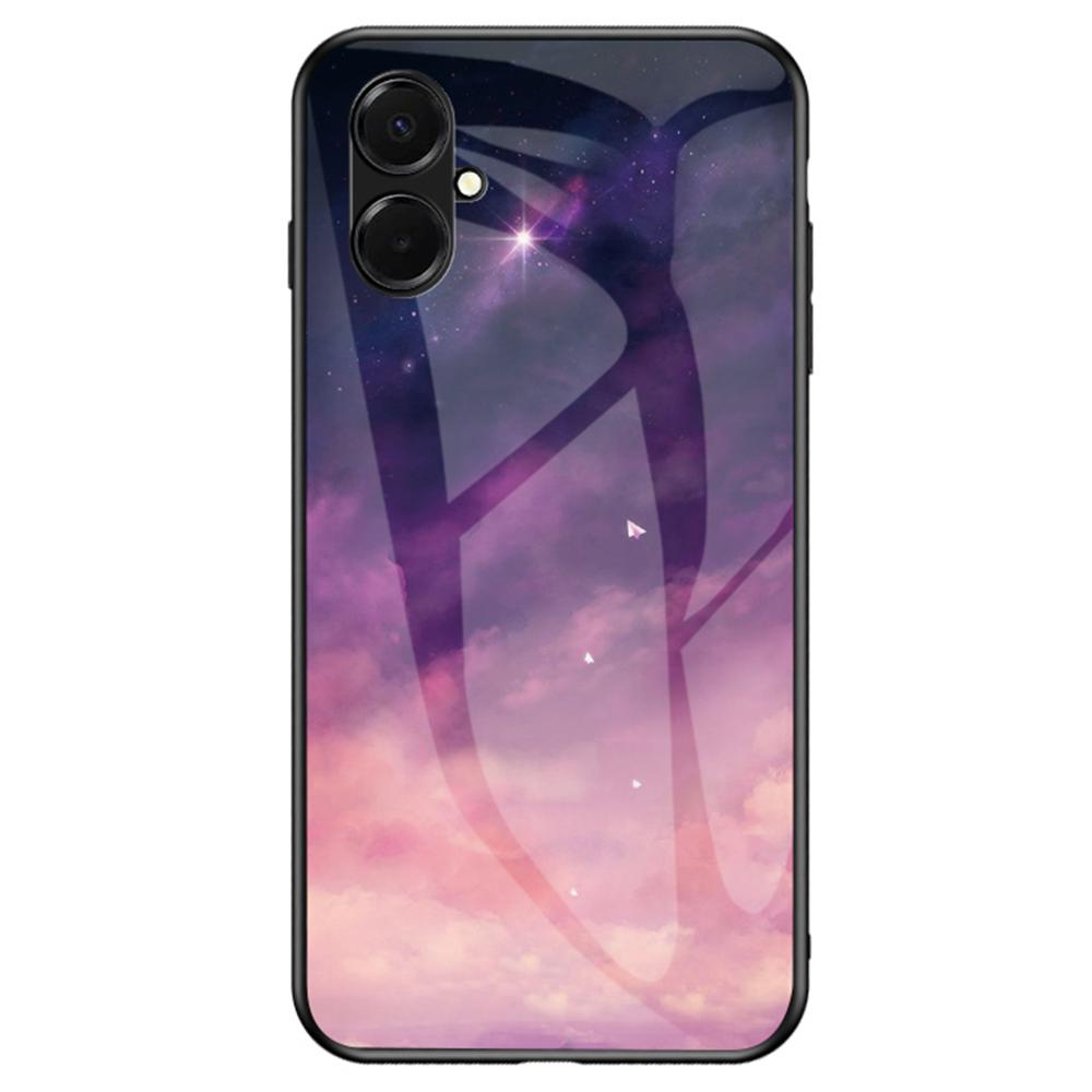 For Samsung Galaxy A07 4G Case Starry Sky Pattern Tempered Glass Phone Cover