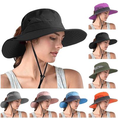 Sonnenhut für Damen, UPF 50 + UV-Schutz, breiter Fischerhut, Kappe für Sommer, Angeln, Wandern, Camping, Garten, Landwirtschaft, Outdoor-Übungen
