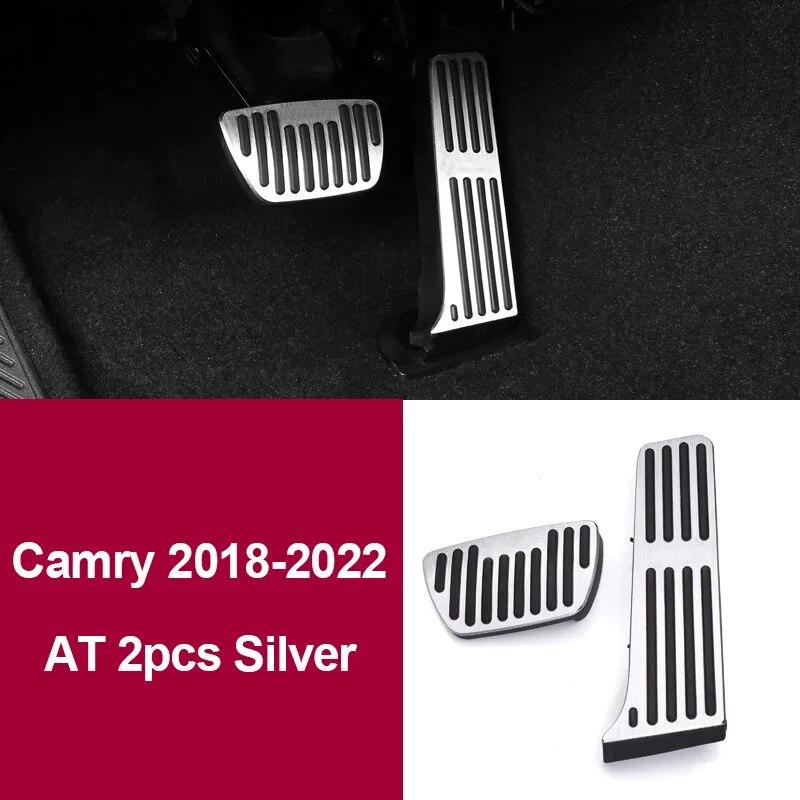 Aluminum Auto Car Pedals Cover Fuel Brake Footrest Pads Plate Cover For Toyota Camry 70 V70 2018    2022 Accessories