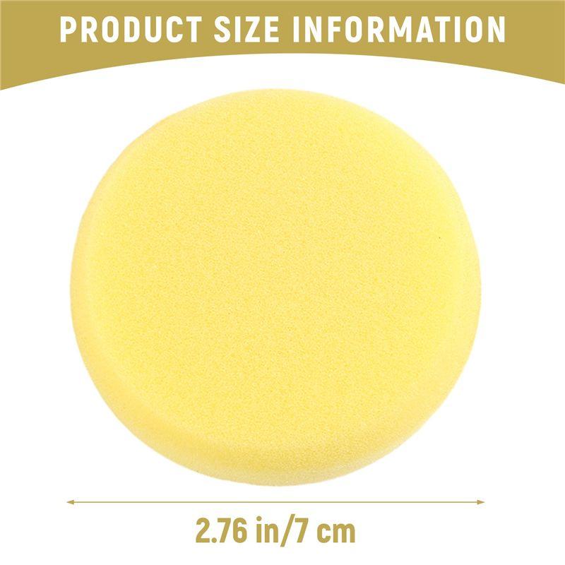 Aug. 10Pcs Round Synthetic Artist Paint Sponge Craft Sponges For Painting Pottery Watercolor Art Sponges Yellow 2.75Inch