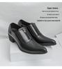 Men's Large Leather Formal High Heel Pointed Toe Cuban Shoes – Spring/Autumn Height-Boost Business & Wedding Banquet Footwear