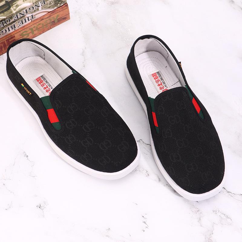 

Old Beijing cloth shoes men s spring and autumn casual non-slip and wear-resistant one-pedal breathable sweat-absorbing foot work 38
