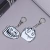 4Pcs Funny Trollface Acrylic Keychain For Bag Haning Accessories Key Ring Pendant Jewelry Friends Gifts