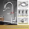 TLXT Light Luxury Gray Stainless Steel Pull-Out Kitchen Faucet