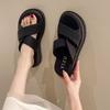 Versatile Thick-soled Cool Slippers Women's Outer Wear Summer 2025 New Women's Internet Celebrity Explosion Beach One-word Shoes
