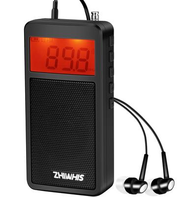 ZHIWHIS Notfall-FM mit Digitalwecker Auto-Taste und Voreinstellung Tragbarer DSP und Perfekt für Pendler und Neues Radio, FM/AM/Wide Kompatibel, Kompakt,