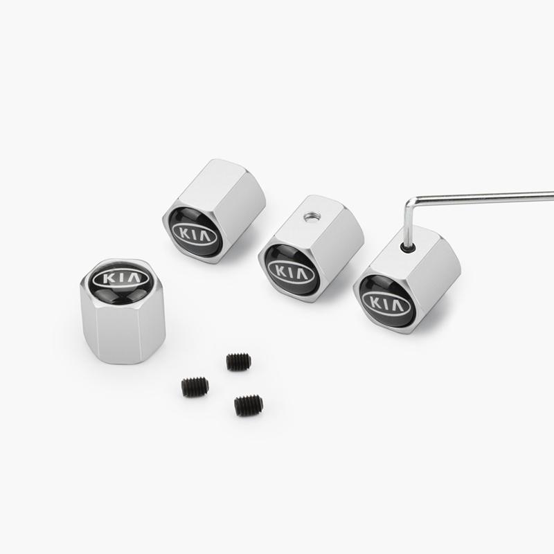 AABIY1 4PCS Car Accessories metal Wheel Tire Valve Caps for For KIA sportage ceed kia sorento Accessories 2017 2018