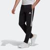Adidas Elastic Waist Solid Color Logo Print Straight Casual Pants Men Bottoms Black H28909