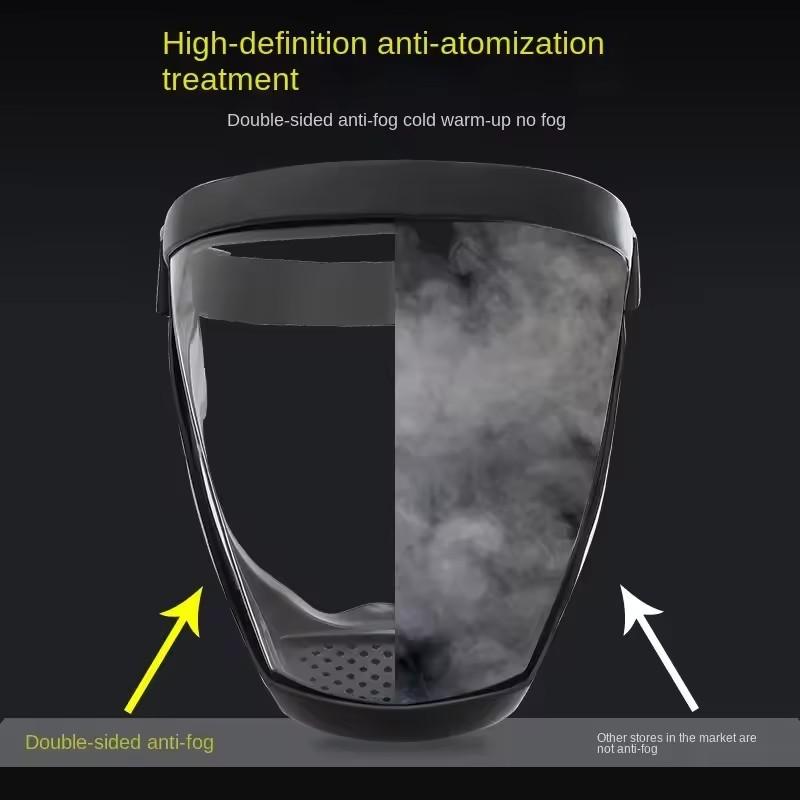 Maschera protettiva antispruzzo trasparente per il viso, maschera protettiva per il viso, maschera protettiva per la sicurezza all'aperto, copricapo, protezione dal lavoro