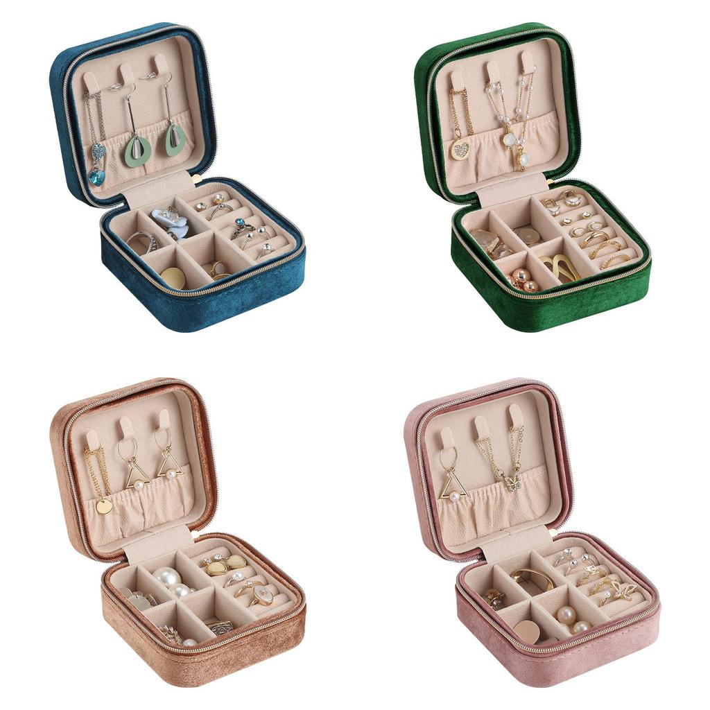 Velvet Jewelry Organizer With Compact Design For Travel And Gift Giving