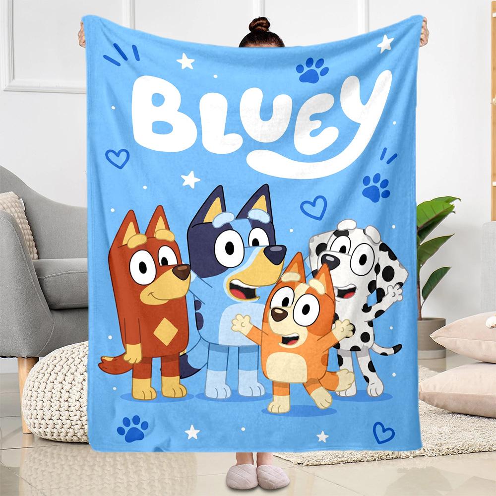 Bluey Bingo Adventures Blanket Comfortable Perfect for Office Chair Bed Couch Four Seasons Multipurpose Stylish Decor Gift for Travel Home Birthdays