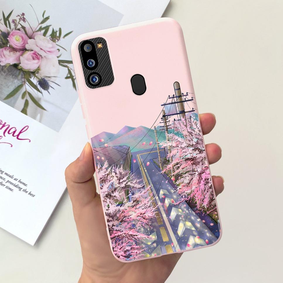 For Samsung Galaxy M21 2021 Case Cute Cat Fashion Girl Soft Silicone Cover For Samsung M21 2021 SM-M215G Bumper Phone Case Funda