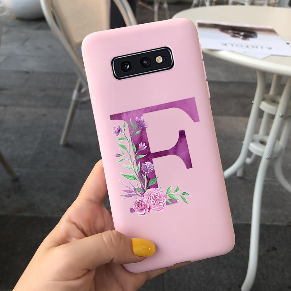 Cute Letters Cover For Samsung Galaxy S10 Plus Case S10 S10e Soft Silicone Phone Back Case For Samsung S10 S10e S10+ Cover Coque