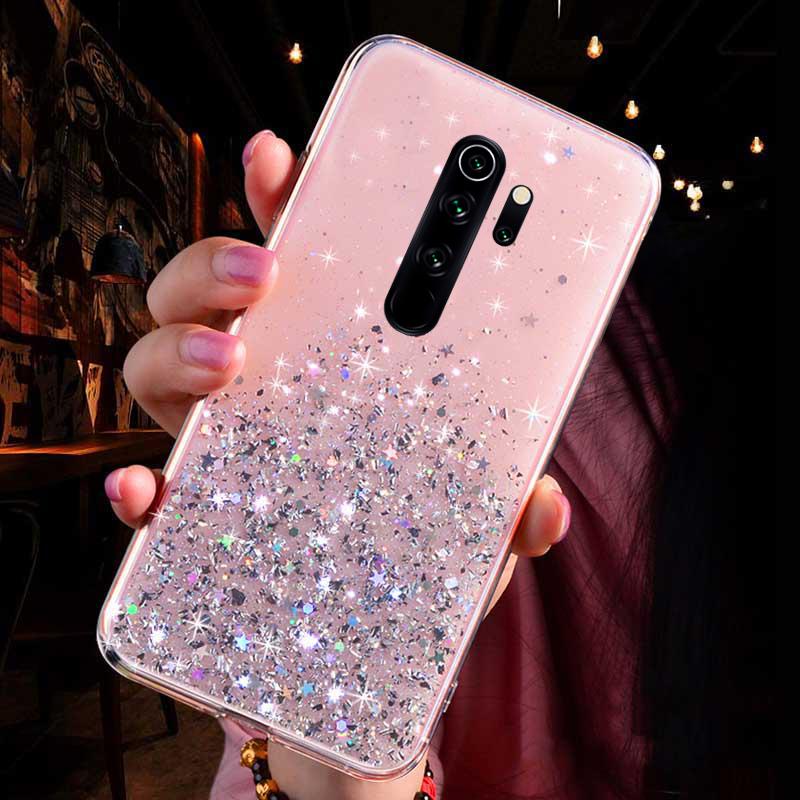 Phone Case For Xiaomi Redmi 9 9A 9C Cases Glitter Bling Cover Xiaomi Redmi Note 11 9 10 Pro 10S 9S Poco X3 NFC Pro F3 M3 Covers
