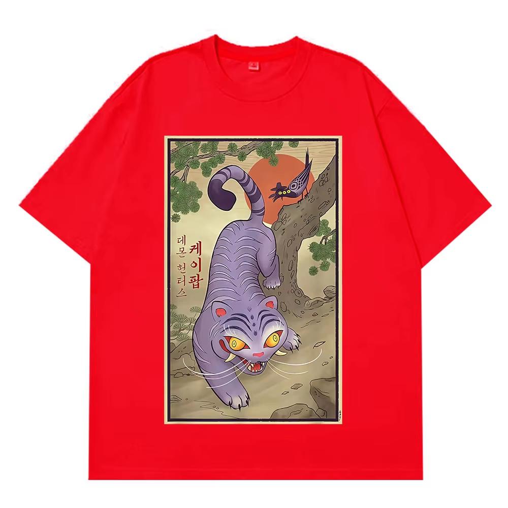 Derpy Hrající si s Kloboukem K-Pop Lovci Démonů Potisk Trička Pánská Dámská Hip-hopová Letní Trička Krátký Rukáv Bavlna Ležérní Trička