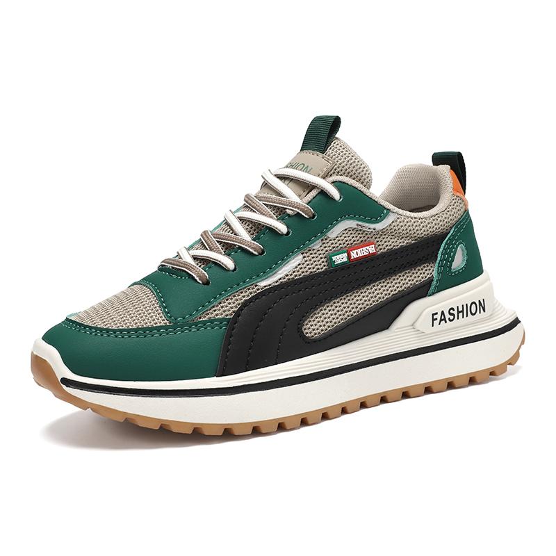 

Men s fashion casual shoes Breathable wear sports shoes Thick soles comfortable shock absorption men s shoes running shoes 35 зелений