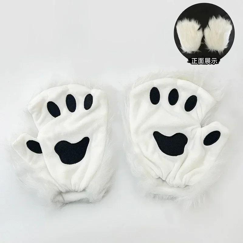 New Halloween Fox Mask Set Prop Accessories Cute Handmade Fox  Ears and Tail for Halloween Cosplay Party Costume Accessories
