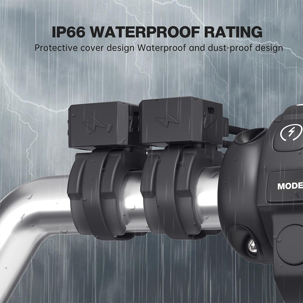 Portable Smart Multifunctional PD QC3.0 30W Powerful Connector Intelligent USB Type C Port Socket Motorcycle Battery Charger