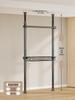 Floor-Standing Clothes Rack: Bedroom Hanger, Retractable Drying Rod, Coat & Hat Rack.