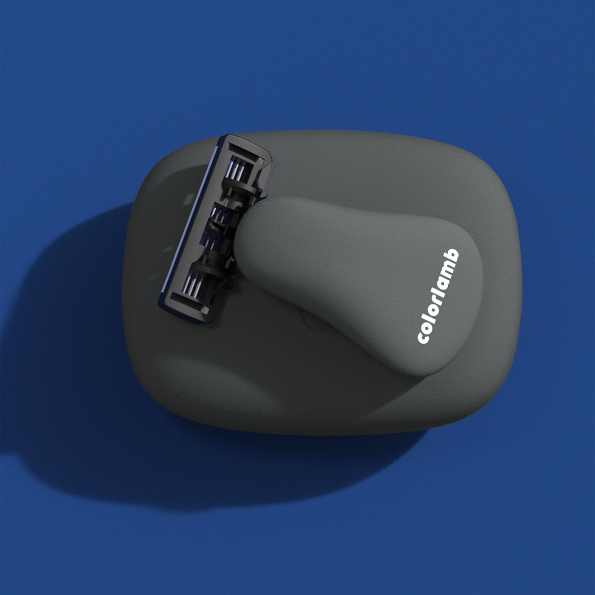 Men s Premium Three-Layer Stainless Steel Razor - Anti-Scratch Blade темно-серого