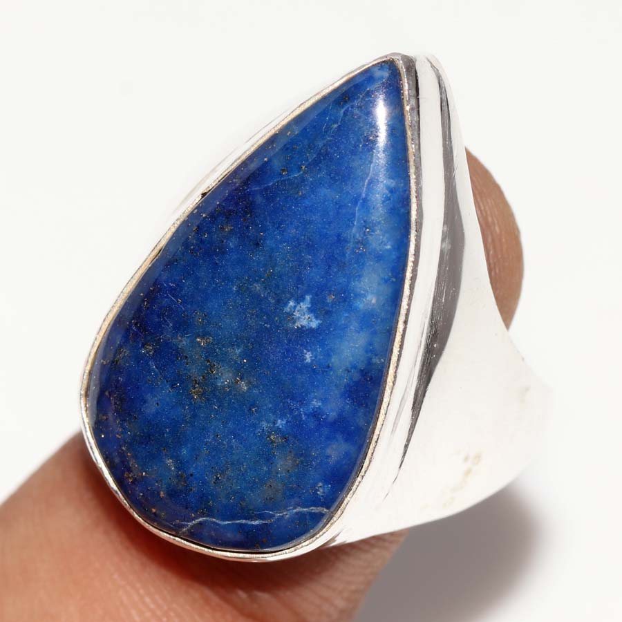 Man'S Lapis Lazuli Fine Finish 925 Silver Plated Ring US 9 Most Beautiful P7d96