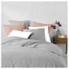 Parure Housse Couette Coton Lave 260 X 240 Cm Lanette Gris