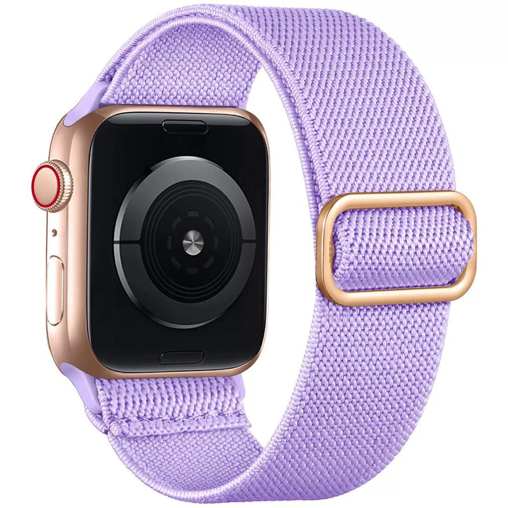 Braided Nylon Apple Smart Watch Strap with Adjustable Slide Buckle for All Series