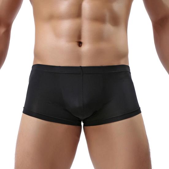 Ultra-thin Solid Color Translucent Breathable Briefs Bulge Pouch Men Underwear