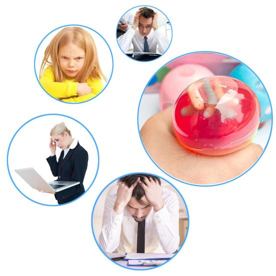 Luminous Skull Stress Ball Toy Anxiety Relief Glow-in-the-dark Squeeze Ball Sensory Toy Kids Teens Adults Portable Soft TPR Ball Pinch Fidget Toy