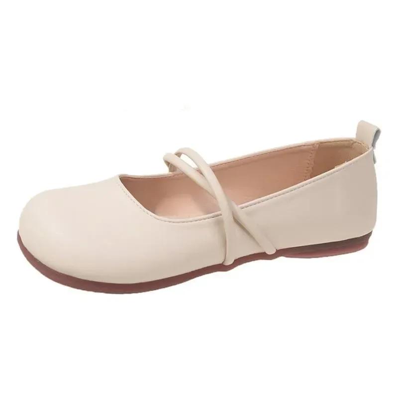 2026 Neue Damenschuhe Freizeit Damen Sneaker Weich All-Match Flache Schuhe mit niedrigem Schaft Runde Spitze Mokassins Oma Sommerkleid Mary Jane