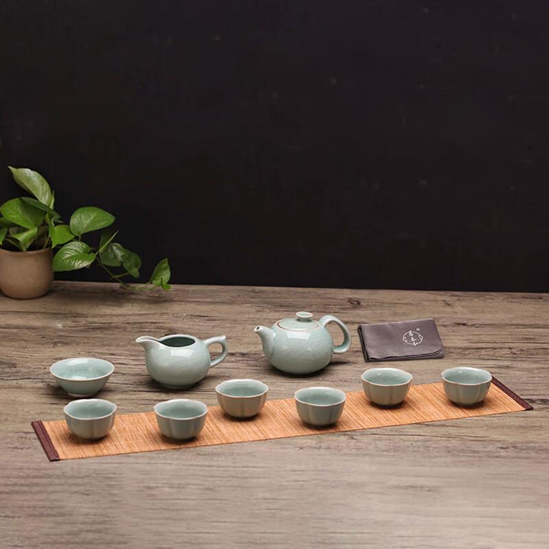Wanchunhe Ge Kiln Style Six-Cup Tea Set