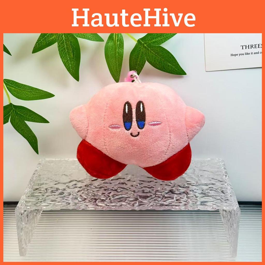 Plush Keychain Kirby Stuffed Toy Cartoon Doll Birthday Gift Pendant Schoolbag