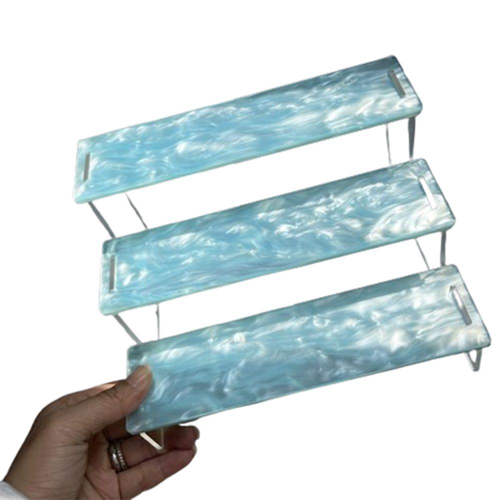Dazzling Storage Display Rack Mica Water Ripple Design Dessert Display Stand  Office Decor