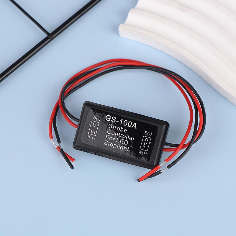 Gs-100A Brake Lights Strobe Controller Led Tail Light Controller Box With Fast Slow Flash Safety Warn Alert Controller For Car