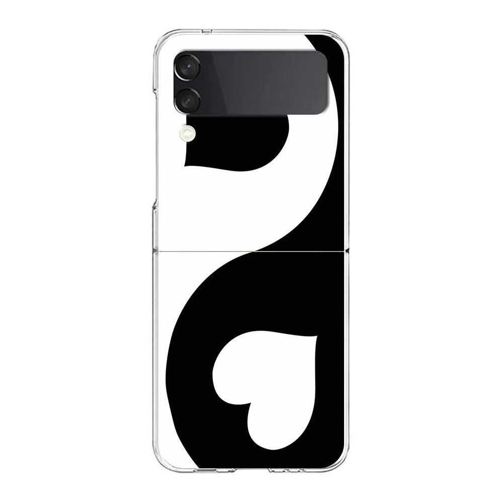 Dragon Design Clear Phone Case For Samsung Z Flip 4 5 Case Thin Transparent High Hard PC Shell On For Galaxy Z Flip 3 5 Cover