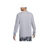 Nike Dri-Fit Rundhals-Pullover Schnelltrocknendes Langarm-T-Shirt Herren T-Shirts Zementgrau FN0828078